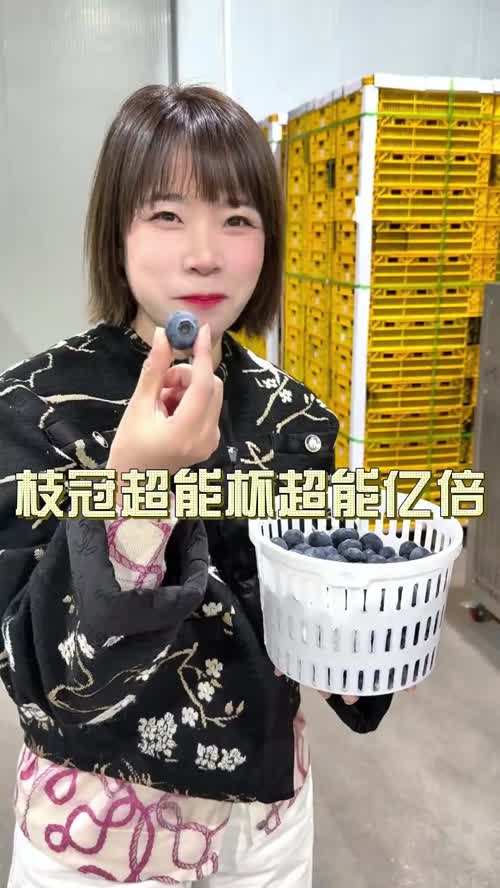 马上给你们炸蓝莓 #枝冠蓝莓超能杯 #枝冠 #娇姐#娇姐高端水果 #源头好货