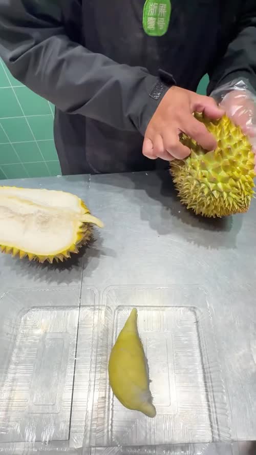 现场开金枕榴莲，居然开出这么多！#浙果壹号 #榴莲 #同城好店推荐 #水果
