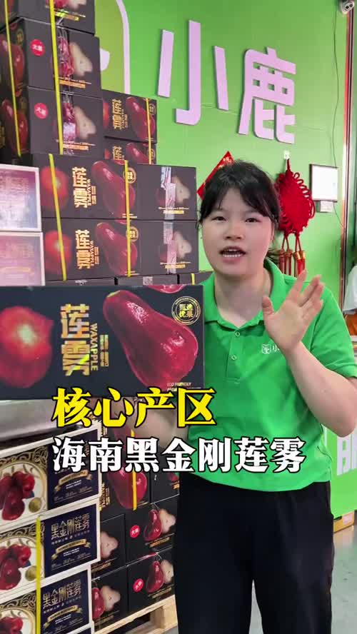 核心产区出品海南黑金刚莲雾，多规格，胶框款、礼盒款！#黑金刚莲雾#东莞批发#小鹿