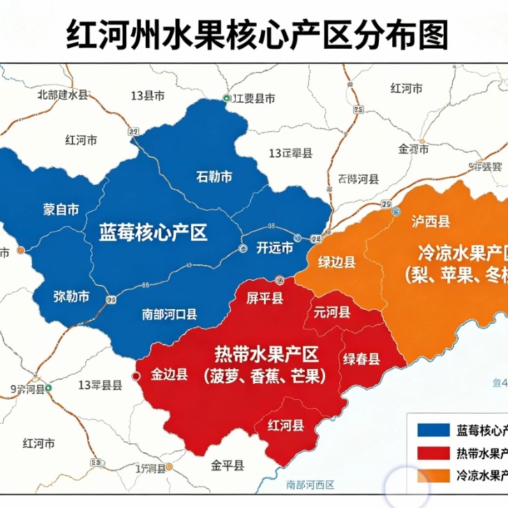 云南红河州水果产区