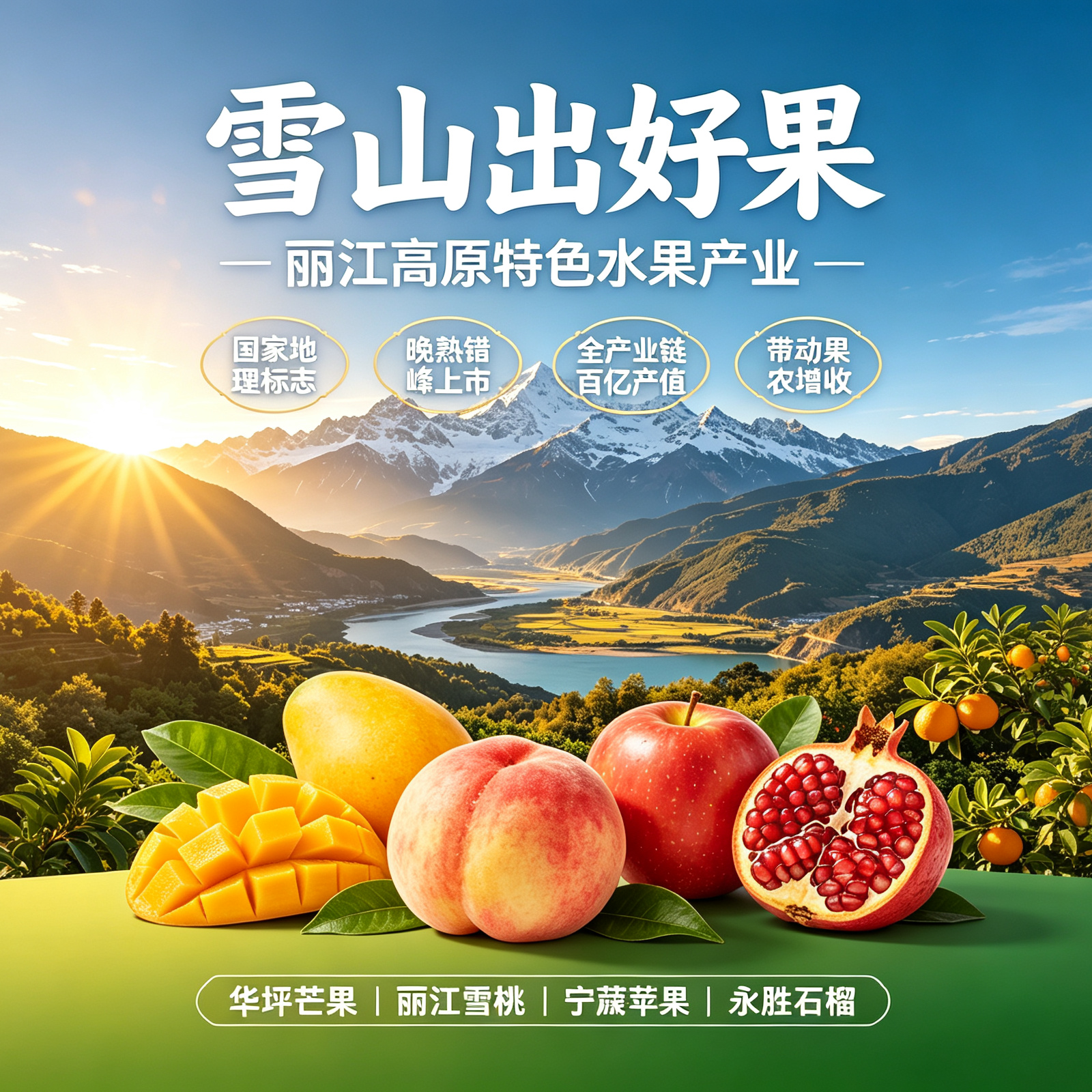 云南丽江水果产区